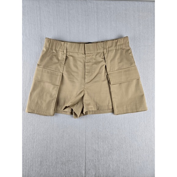 ZARA Women Beige Cargo Skirt Shorts Utility Style Size M - Picture 2 of 8